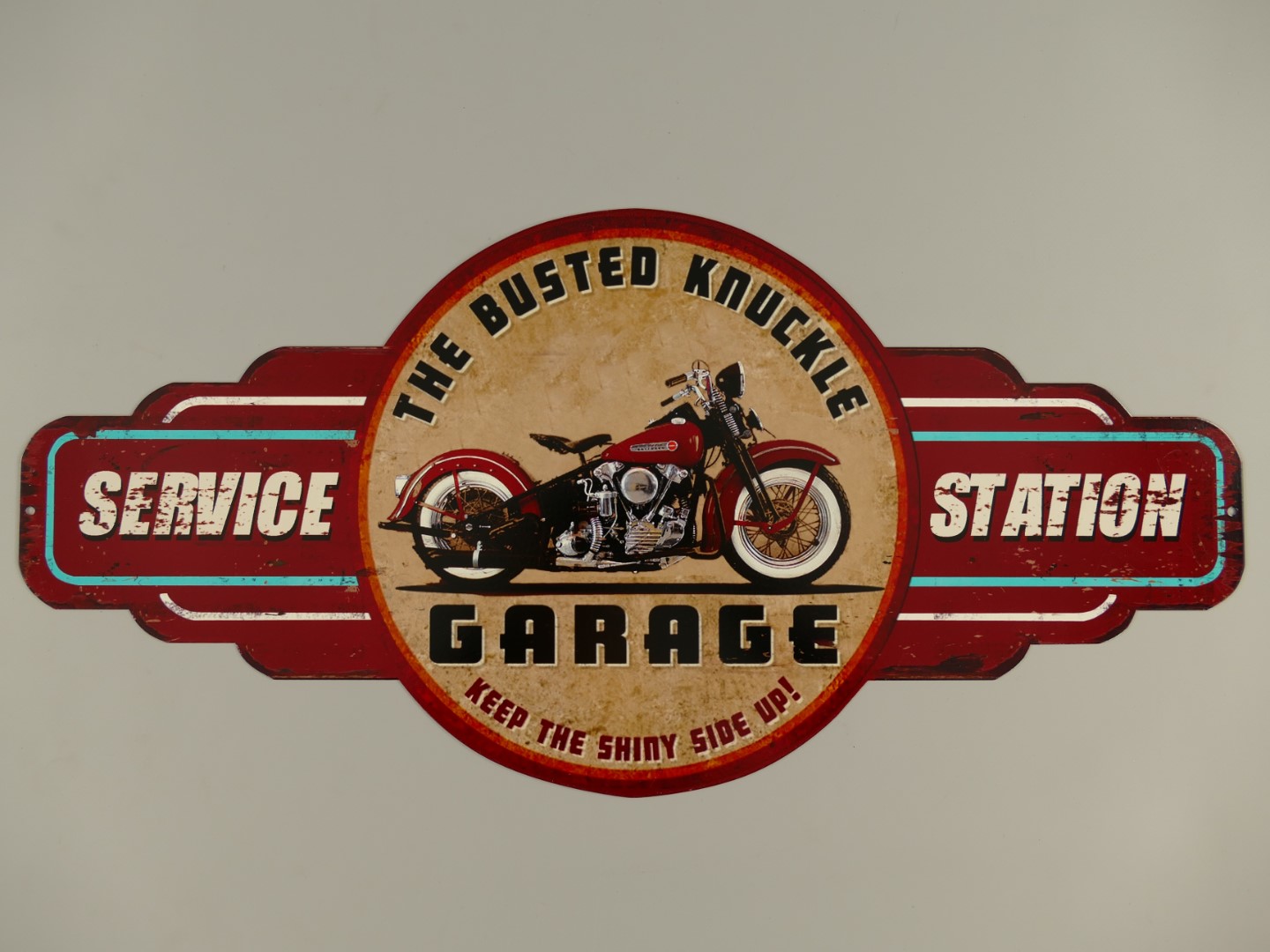 Busted Knuckle Service Station  - 60 x 28 cm